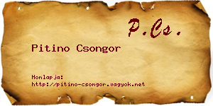 Pitino Csongor névjegykártya